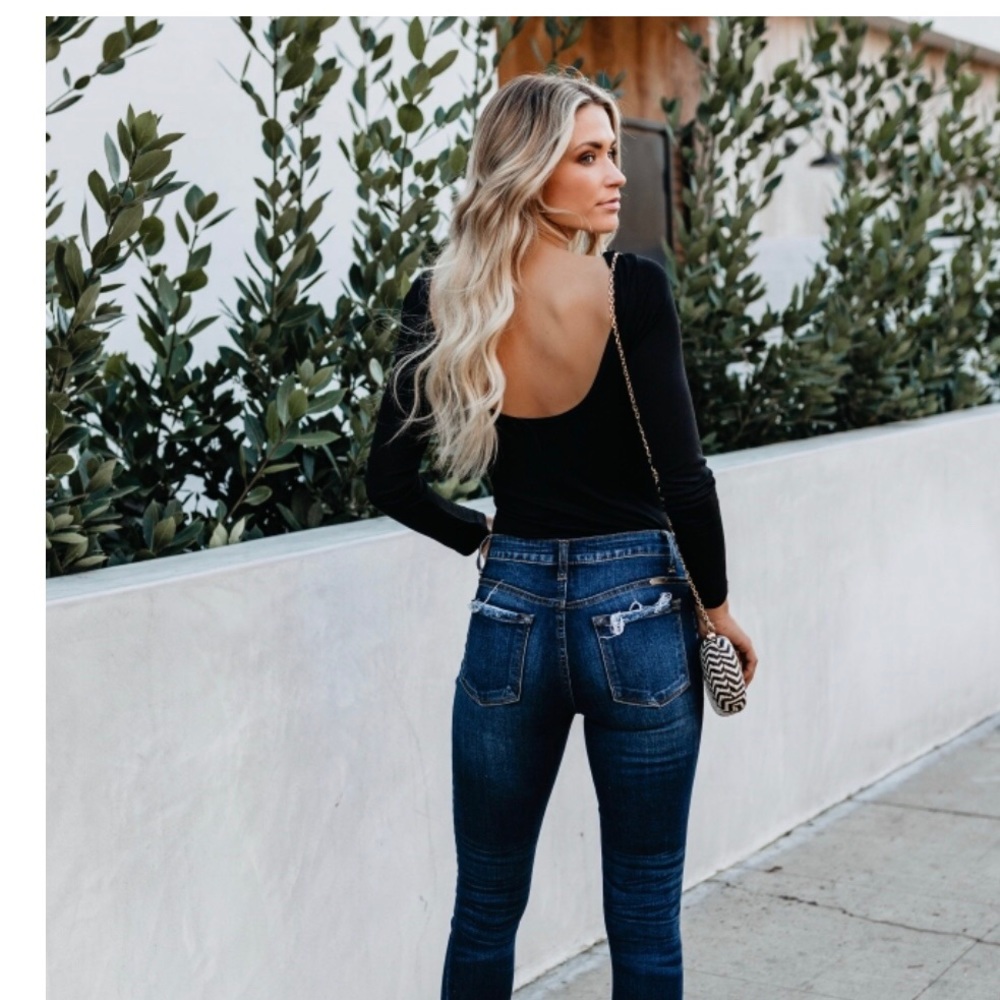 VICI black longsleeve, lowback bodysuit-never worn
